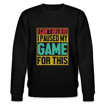 Gamer - Stanley/Stella Unisex Bio-Sweatshirt CHANGER  - Schwarz - Vorne - Nik (191cm) & Marisol (170cm)