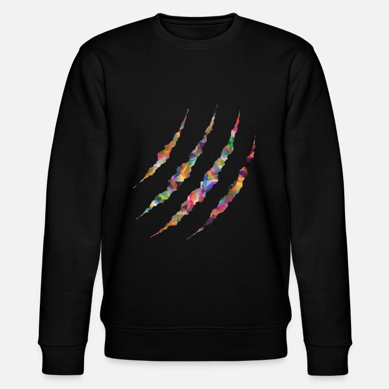 Monster, scratch design - Stanley/Stella CHANGER Unisex Organic Sweatshirt - black