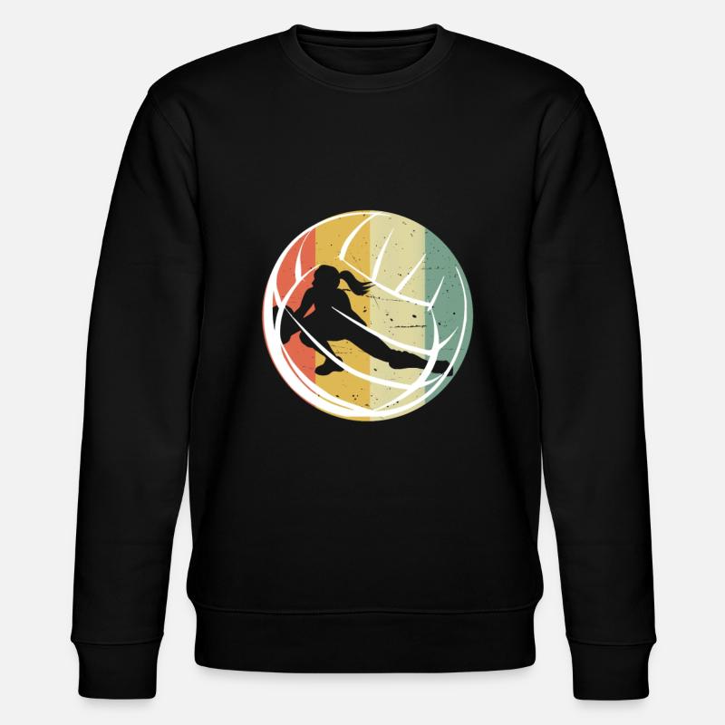 Retro Volleyball - Stanley/Stella Unisex Bio-Sweatshirt CHANGER  - Schwarz