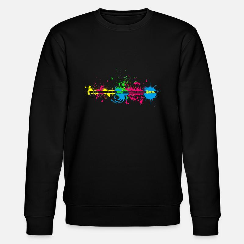 Flöte Querflöte Musiker Geschenke - Stanley/Stella Unisex Bio-Sweatshirt CHANGER  - Schwarz