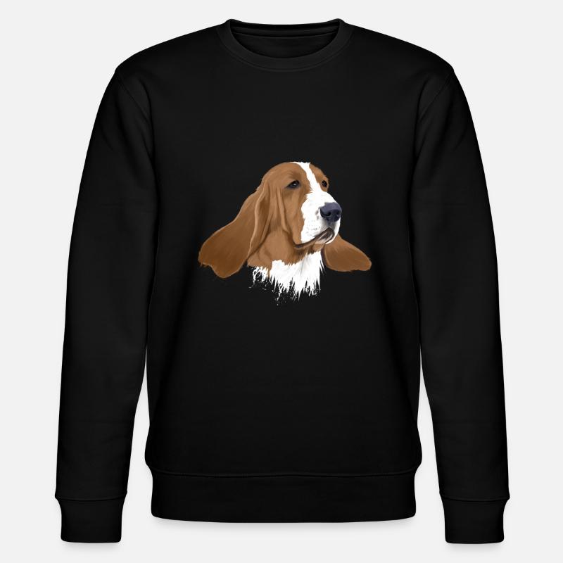 Basset Hound - Stanley/Stella Unisex Bio-Sweatshirt CHANGER  - Schwarz