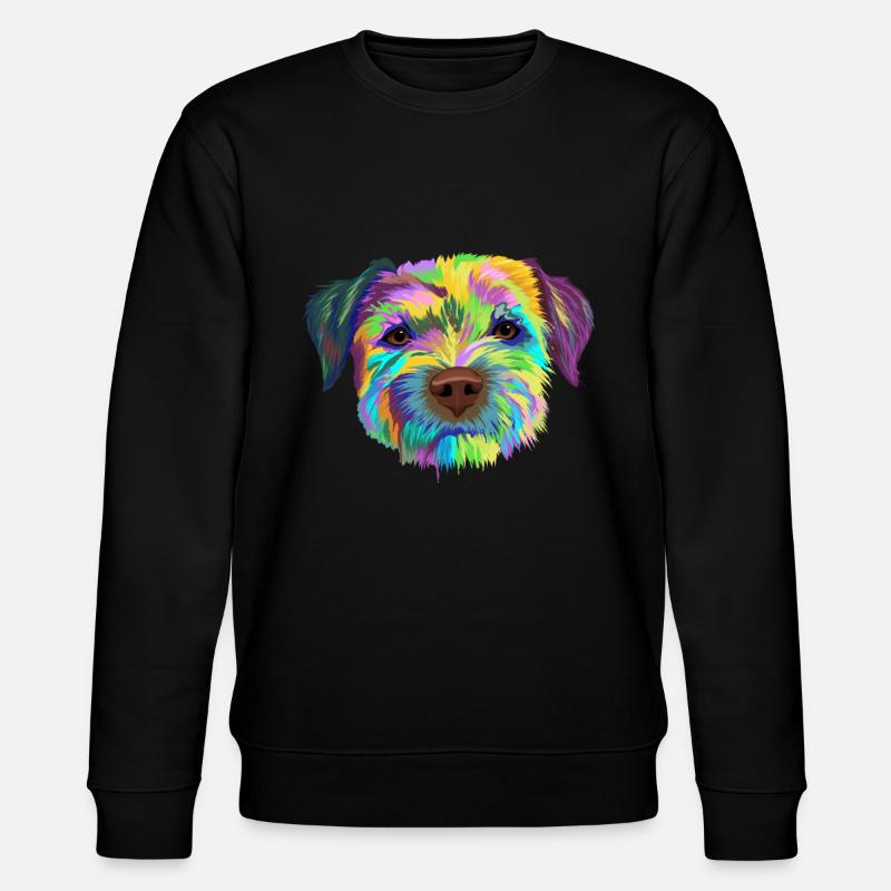 Border Terrier chien cadeau - Sweat bio CHANGER Stanley/Stella Unisexe - noir