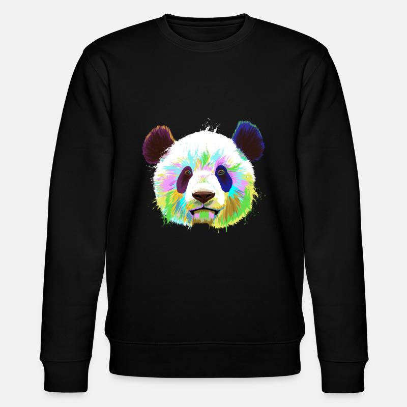 Splash Panda - Stanley/Stella Unisex Bio-Sweatshirt CHANGER  - Schwarz