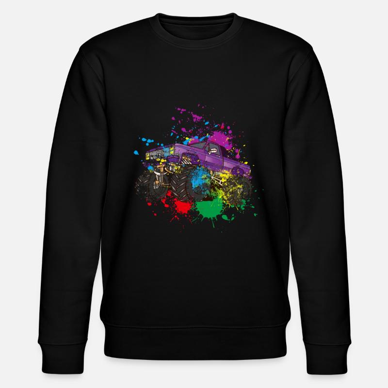 Splash Monster Truck - Stanley/Stella Unisex Bio-Sweatshirt CHANGER  - Schwarz