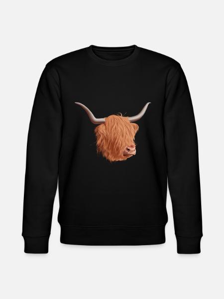 Scottish Highland Cow - Stanley/Stella CHANGER Unisex Organic Sweatshirt - black
