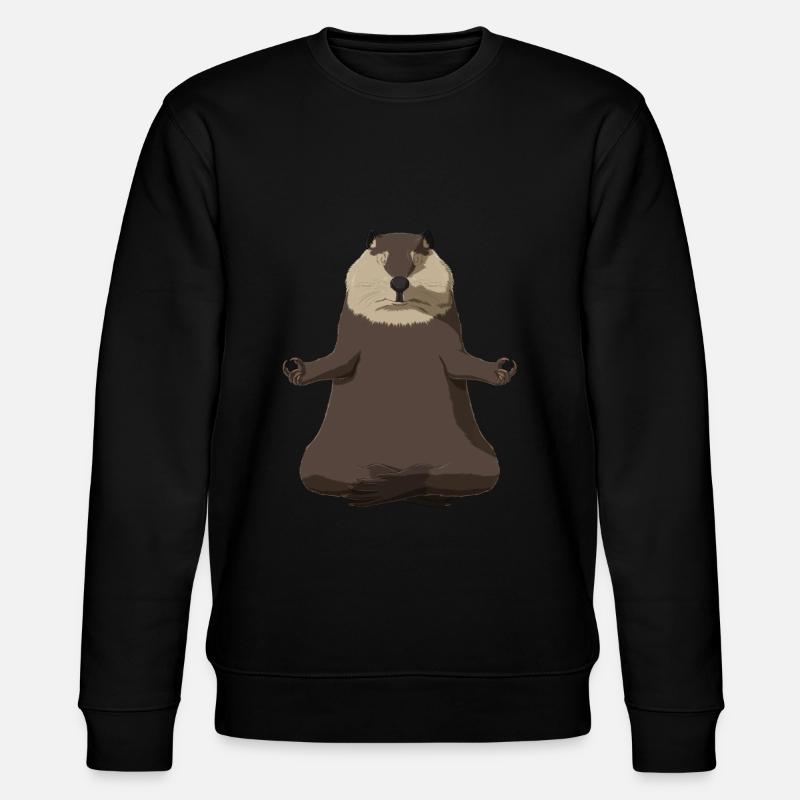 Castor Méditation - Sweat bio CHANGER Stanley/Stella Unisexe - noir