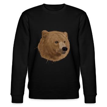 Bär - Stanley/Stella Unisex Bio-Sweatshirt CHANGER  - Schwarz - Vorne - Nik (191cm) & Marisol (170cm)