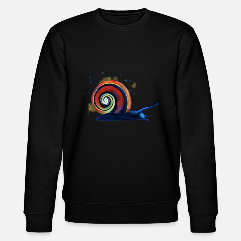 Bunte Schnecke - Stanley/Stella Unisex Bio-Sweatshirt CHANGER  - Schwarz