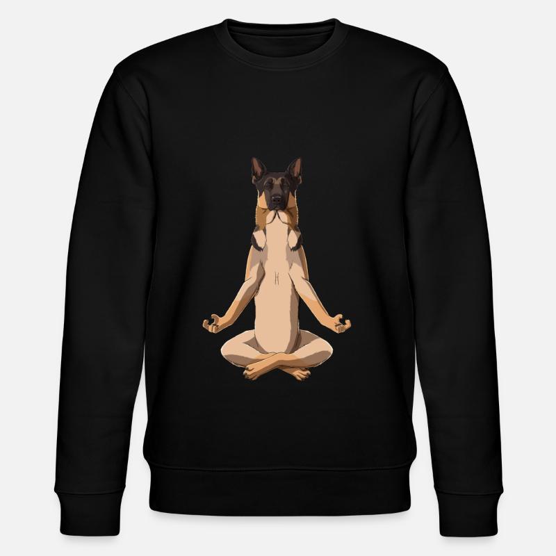 Yoga Deutscher Schäferhund - Stanley/Stella Unisex Bio-Sweatshirt CHANGER  - Schwarz