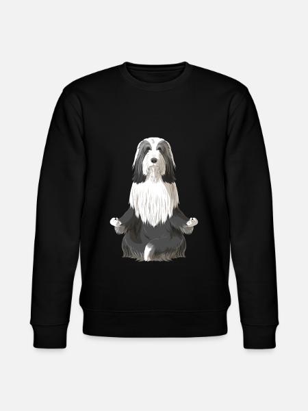 Bearded Collie Dog meditate - Stanley/Stella CHANGER Unisex Organic Sweatshirt - black