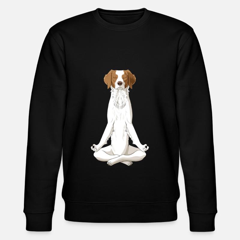 Meditierender Epagneul Breton Hund - Stanley/Stella Unisex Bio-Sweatshirt CHANGER - Schwarz