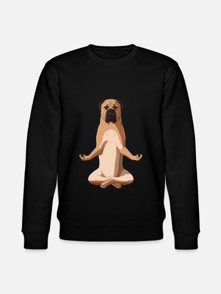 Chien de bullmaste méditant - Sweat bio CHANGER Stanley/Stella Unisexe - noir