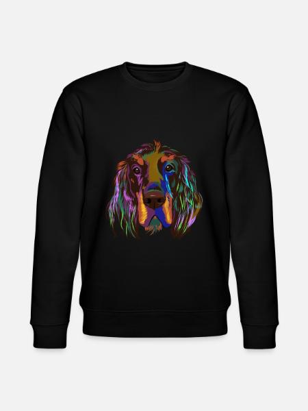 Splash Gordon setter Dog - Stanley/Stella CHANGER Unisex Organic Sweatshirt - black