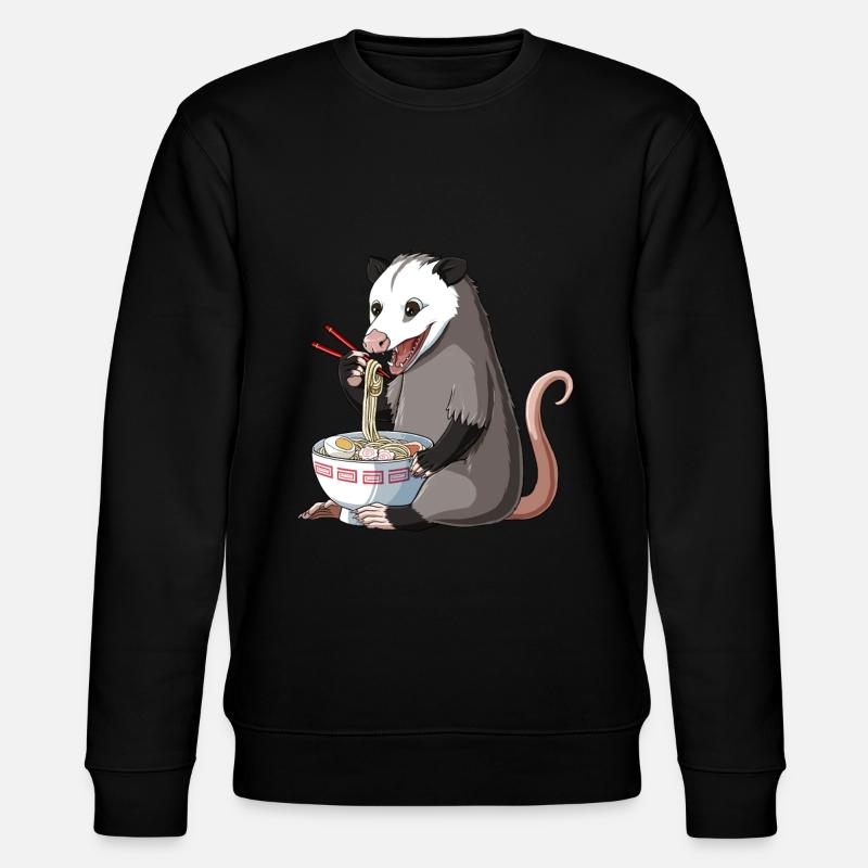 Opossum Eats Ramen Noodles - Stanley/Stella CHANGER Unisex Organic Sweatshirt - black