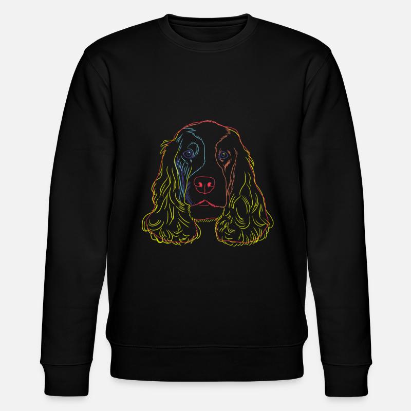 English Cocker Spaniel chien - Sweat bio CHANGER Stanley/Stella Unisexe - noir