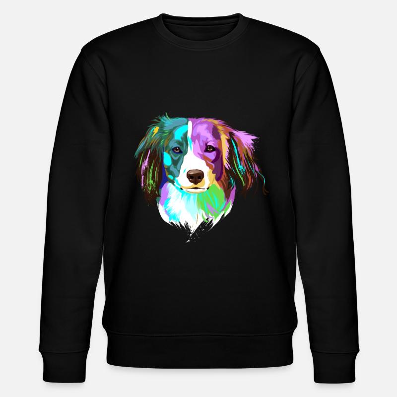 Splash Nederlandse Kooikerhondje Chien - Sweat bio CHANGER Stanley/Stella Unisexe - noir