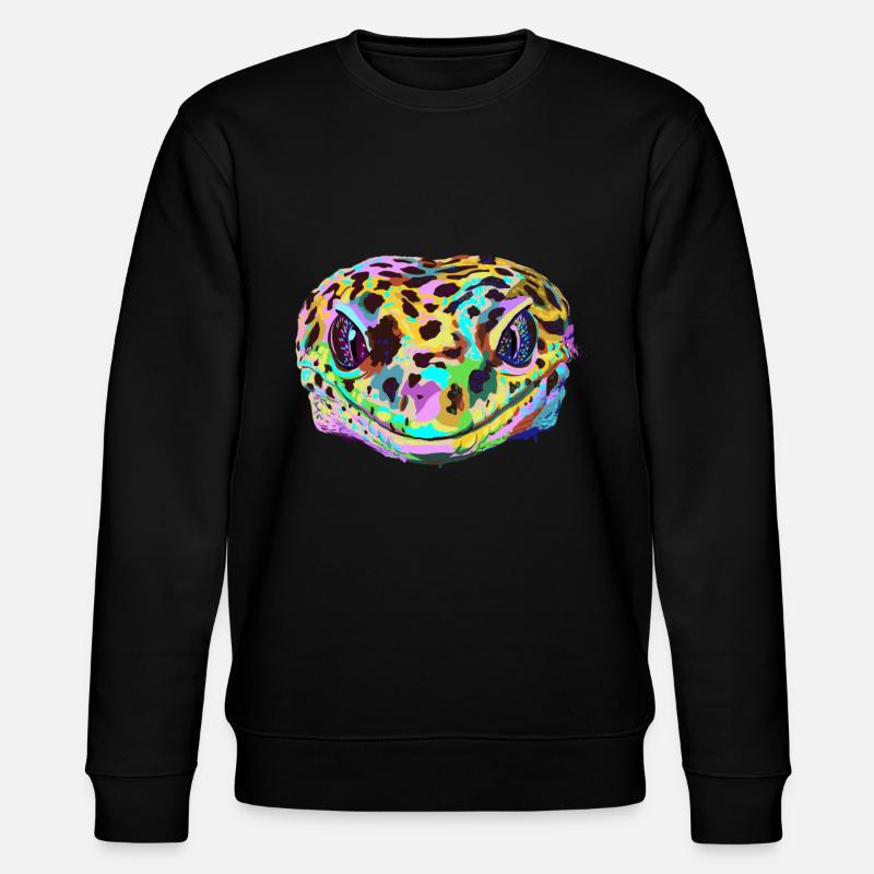 Leopard Gecko couleur - Sweat bio CHANGER Stanley/Stella Unisexe - noir