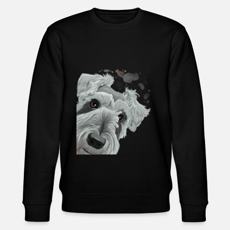 Neugieriger Schnauzer Hund - Stanley/Stella Unisex Bio-Sweatshirt CHANGER  - Schwarz