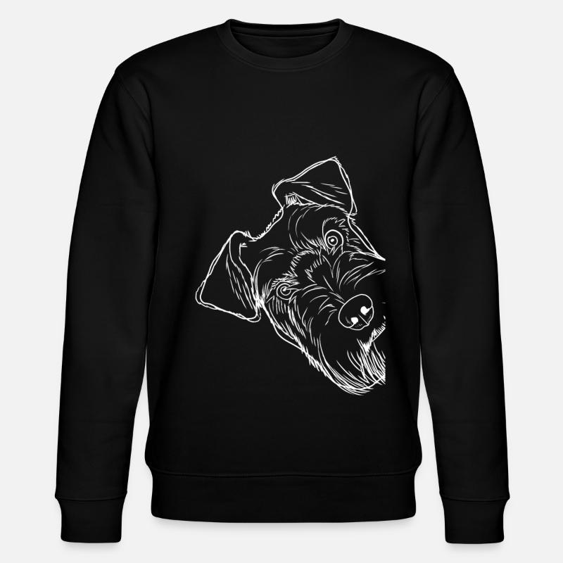 Neugieriger Schnauzer Hund - Stanley/Stella Unisex Bio-Sweatshirt CHANGER - Schwarz