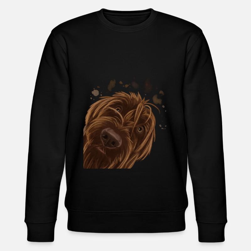 Curieux Wirehaired Pointing Griffon chien - Sweat bio CHANGER Stanley/Stella Unisexe - noir