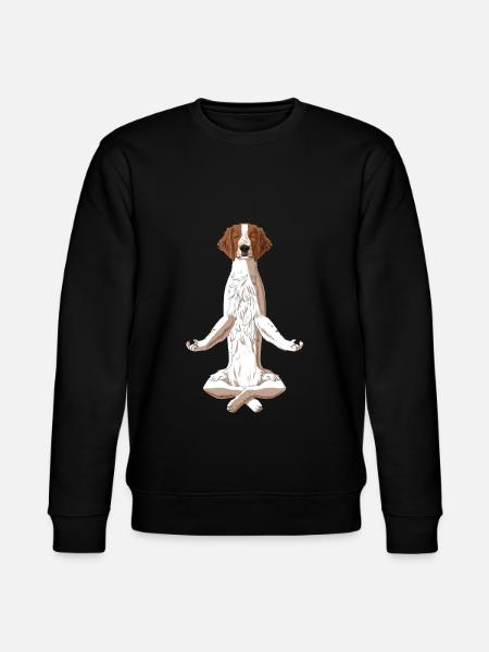 Meditate Welsh Springer Spaniel Dog - Stanley/Stella CHANGER Unisex Organic Sweatshirt - black