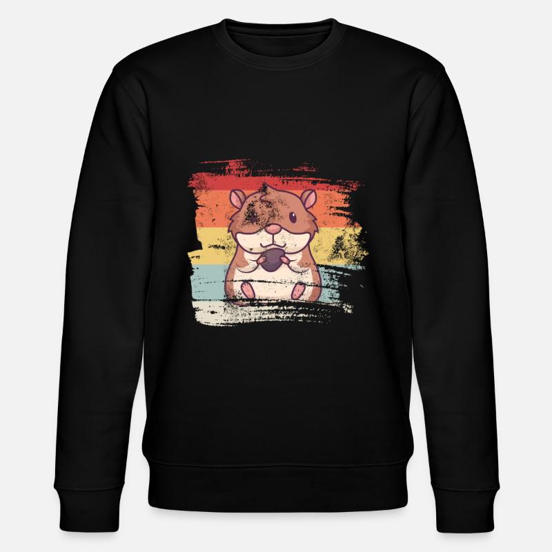 Retro Hamster - Stanley/Stella Unisex Bio-Sweatshirt CHANGER  - Schwarz