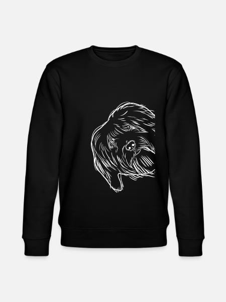 Curious Tibetan Terrier Dog - Stanley/Stella CHANGER Unisex Organic Sweatshirt - black