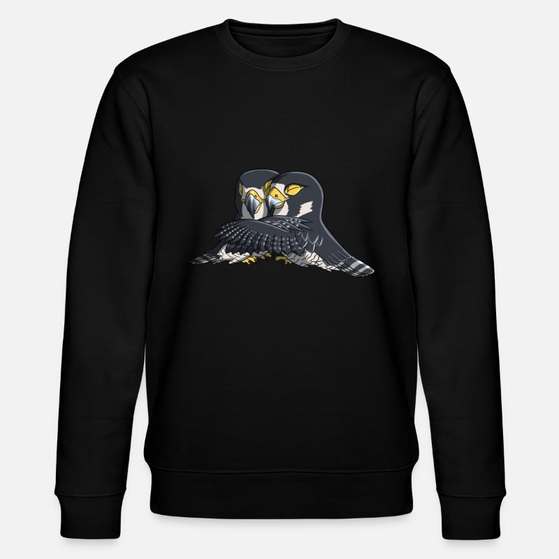Vogel Wanderfalke - Stanley/Stella Unisex Bio-Sweatshirt CHANGER  - Schwarz