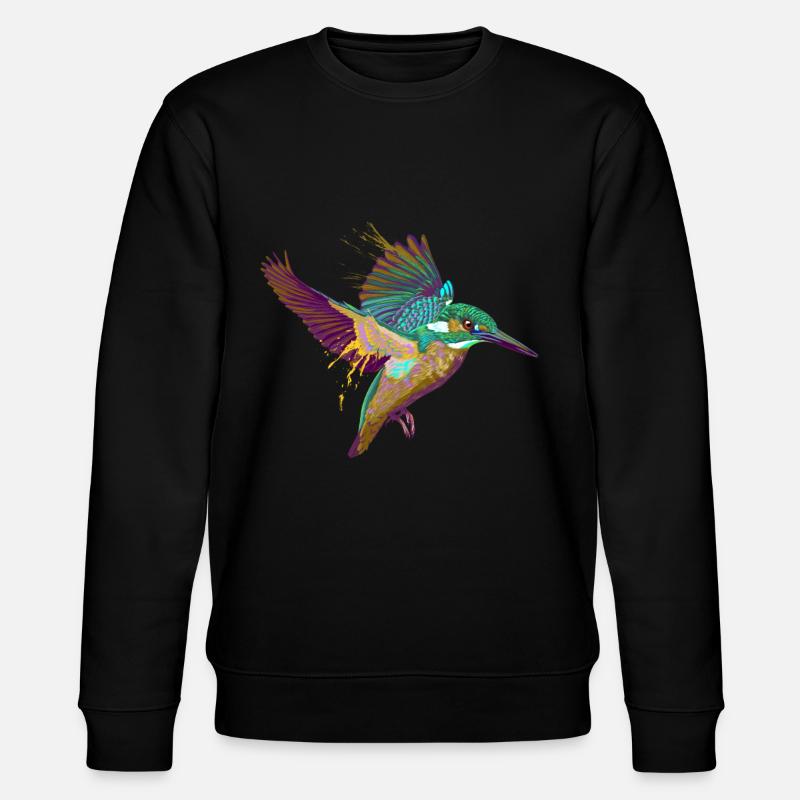 Splash Eisvogel - Stanley/Stella Unisex Bio-Sweatshirt CHANGER  - Schwarz