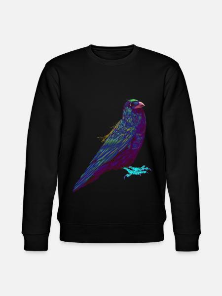 Splash Crow Bird Raven - Stanley/Stella CHANGER Unisex Organic Sweatshirt - black