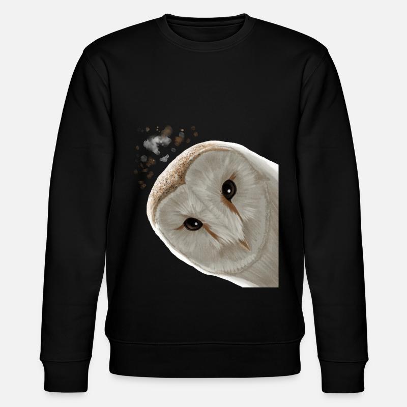 Vogel Eule - Stanley/Stella Unisex Bio-Sweatshirt CHANGER  - Schwarz