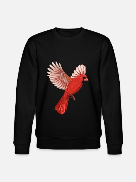 Fliegender Vogel Rotkardinal - Stanley/Stella Unisex Bio-Sweatshirt CHANGER  - Schwarz