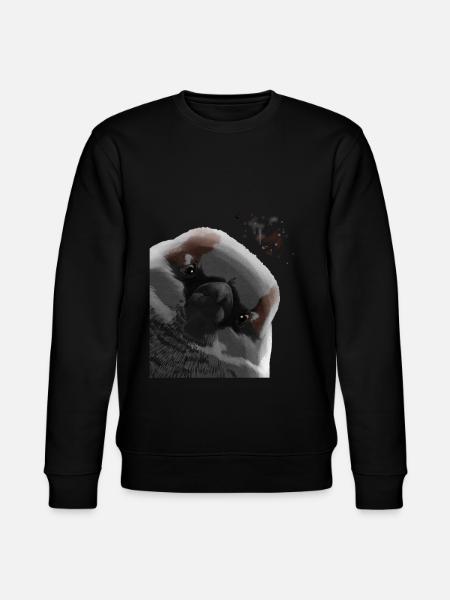 Funny Curious Bird Sparrow - Stanley/Stella CHANGER Unisex Organic Sweatshirt - black