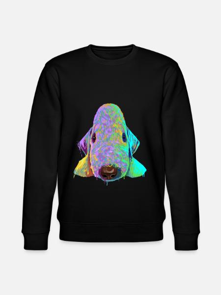 Spalsh Dog Bedlington Terrier - Stanley/Stella CHANGER Unisex Organic Sweatshirt - black
