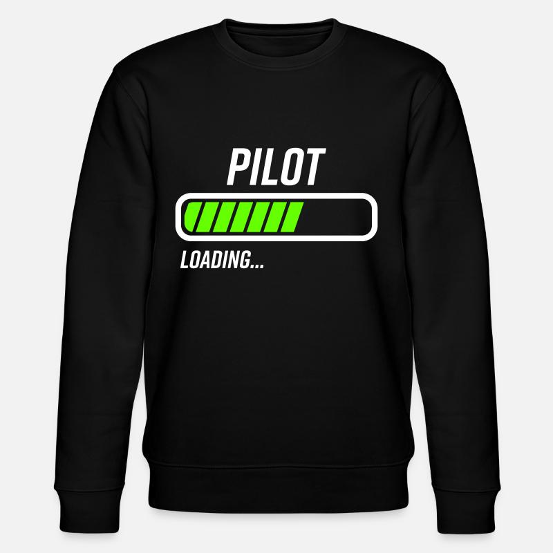 Pilot Loading Ladebalken - Stanley/Stella Unisex Bio-Sweatshirt CHANGER  - Schwarz