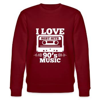 Cassette des années 90 - Sweat bio CHANGER Stanley/Stella Unisexe - bordeaux - Devant - Nik (191cm) & Marisol (170cm)