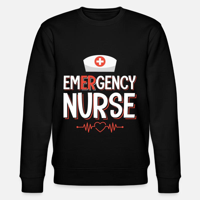 Nurse Krankenschwester - Stanley/Stella Unisex Bio-Sweatshirt CHANGER - Schwarz