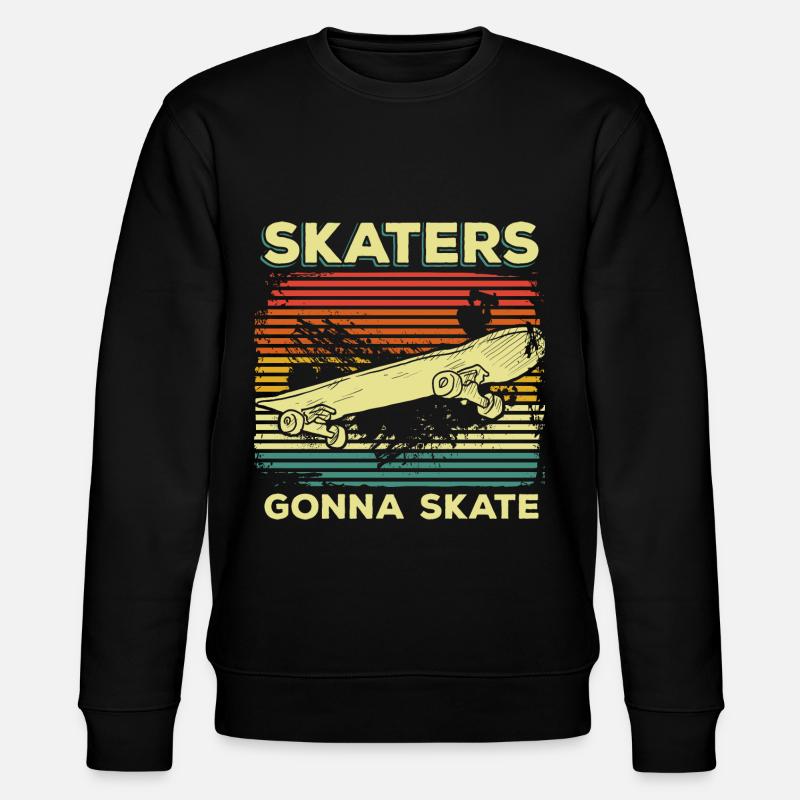 Skaters skatebaord - Sweat bio CHANGER Stanley/Stella Unisexe - noir