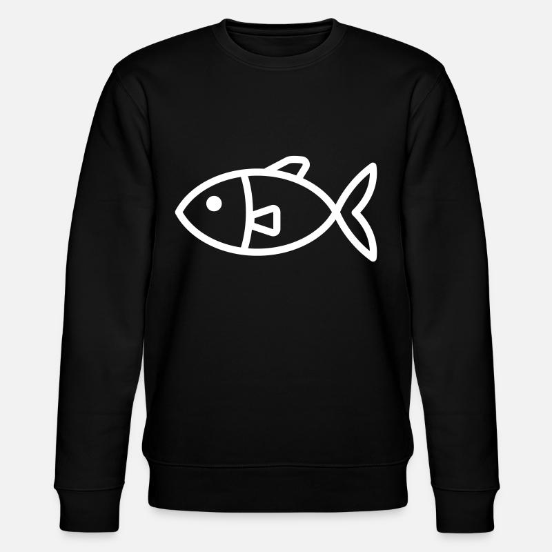 Icône de poisson - Sweat bio CHANGER Stanley/Stella Unisexe - noir
