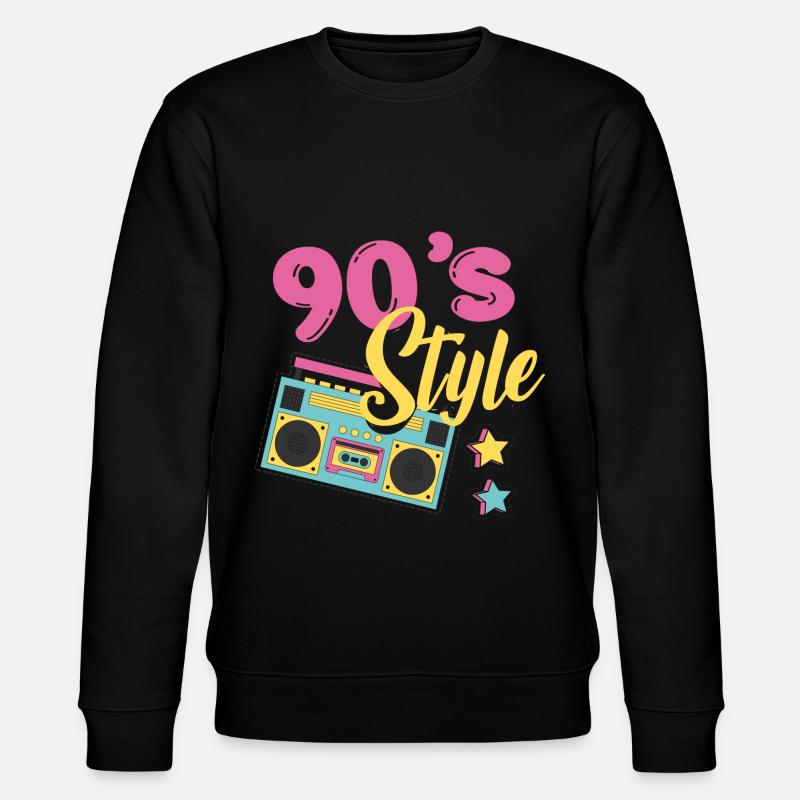 Stil der 90er Jahre - Stanley/Stella Unisex Bio-Sweatshirt CHANGER  - Schwarz