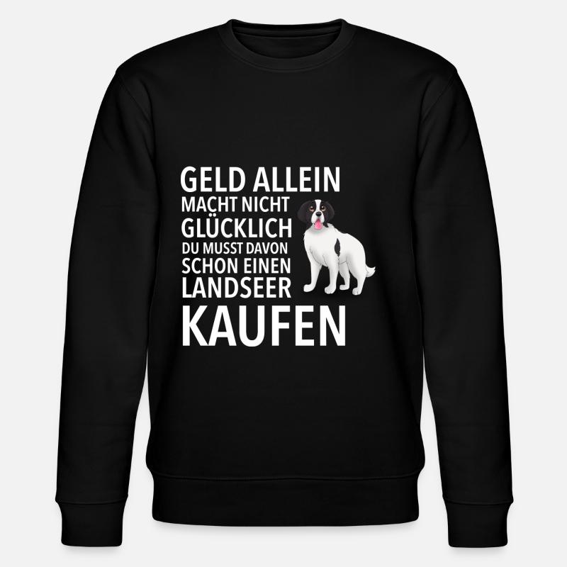Landseer Glücklich - Landseer - Stanley/Stella Unisex Bio-Sweatshirt CHANGER  - Schwarz