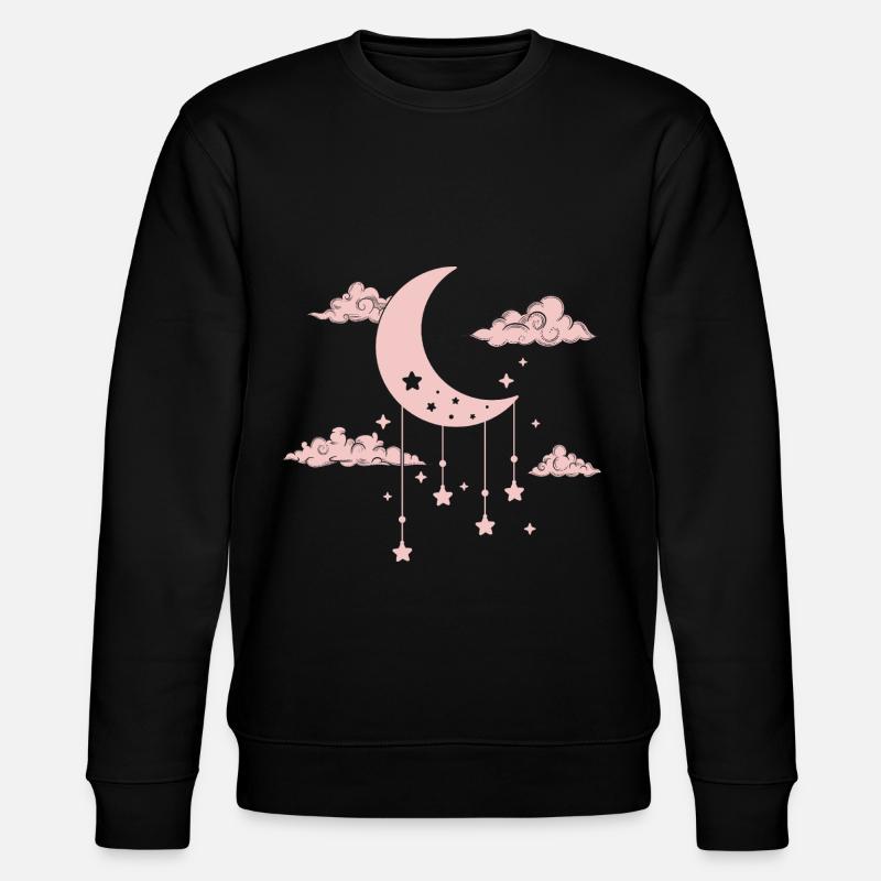 Mignon croissant pastel Goth Moon - Sweat bio CHANGER Stanley/Stella Unisexe - noir