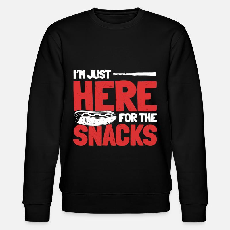Baseball-Snack-Lebensmittel-Liebhaber - Stanley/Stella Unisex Bio-Sweatshirt CHANGER  - Schwarz