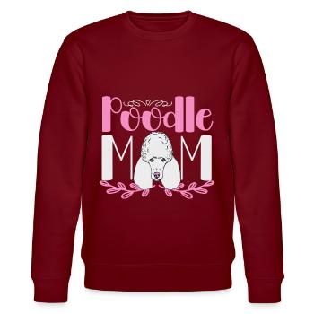 Pudel Mama Hund Pudel Mama - Stanley/Stella Unisex Bio-Sweatshirt CHANGER  - Burgunderrot - Vorne - Nik (191cm) & Marisol (170cm)