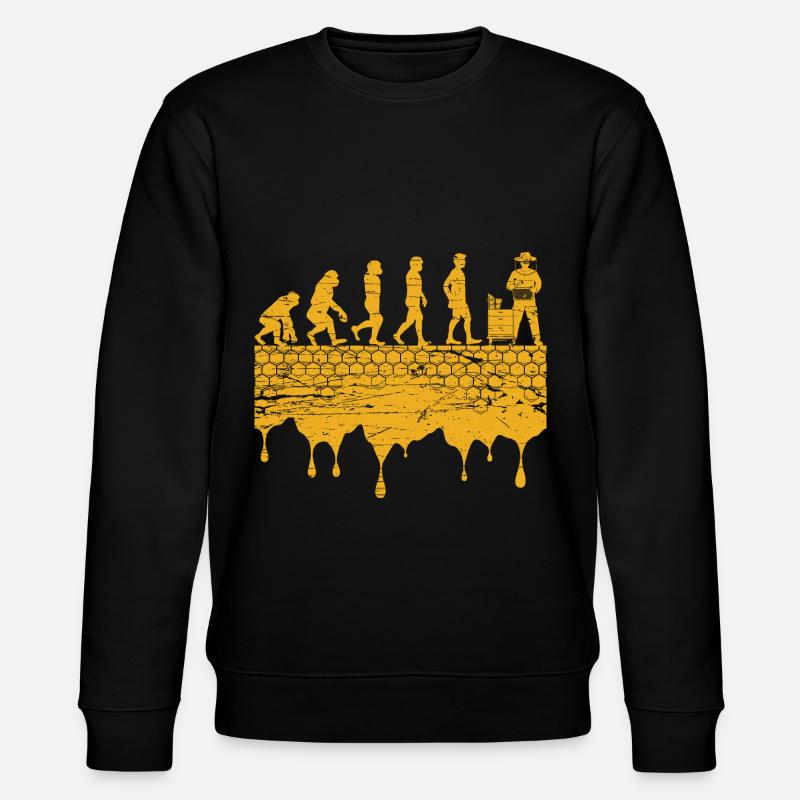 Imker Evolution Imkerei Honigbienen - Stanley/Stella Unisex Bio-Sweatshirt CHANGER  - Schwarz
