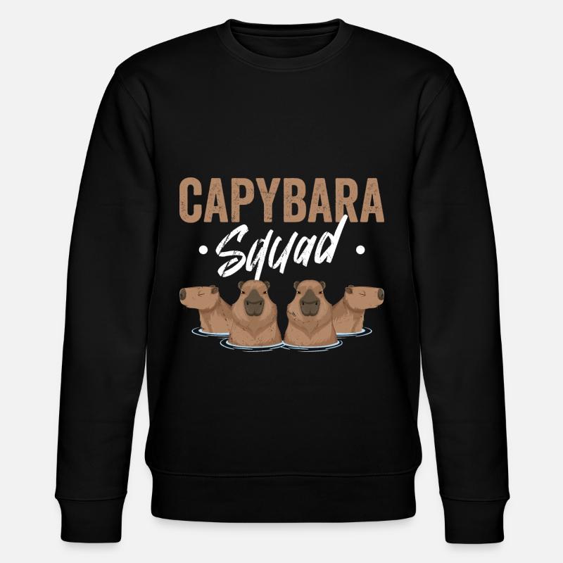 Escouade animale Rongeur Capybara - Sweat bio CHANGER Stanley/Stella Unisexe - noir