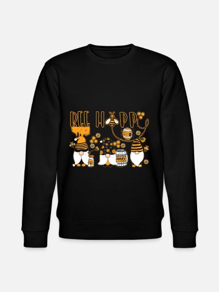 Happy Bee Gnome Honey Beekeeping - Stanley/Stella CHANGER Unisex Organic Sweatshirt - black