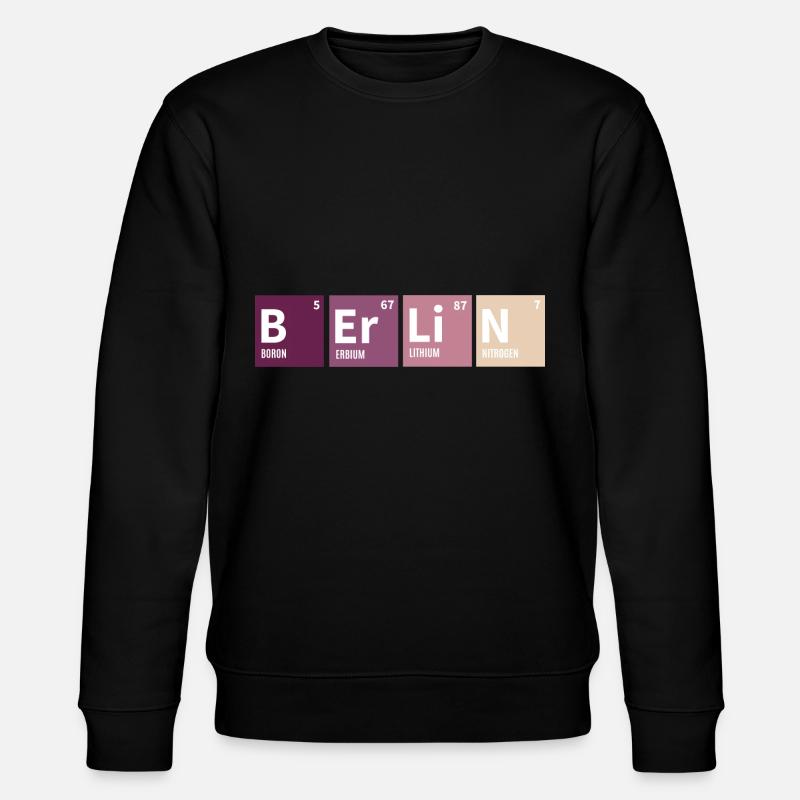Berlin Periodensystem Bunt - Stanley/Stella Unisex Bio-Sweatshirt CHANGER  - Schwarz