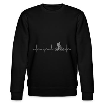 Cycling Heartbeat - VTT Vélo - Sweat bio CHANGER Stanley/Stella Unisexe - noir - Devant - Nik (191cm) & Marisol (170cm)