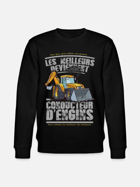 conducteur d engins - Sweat bio CHANGER Stanley/Stella Unisexe - noir